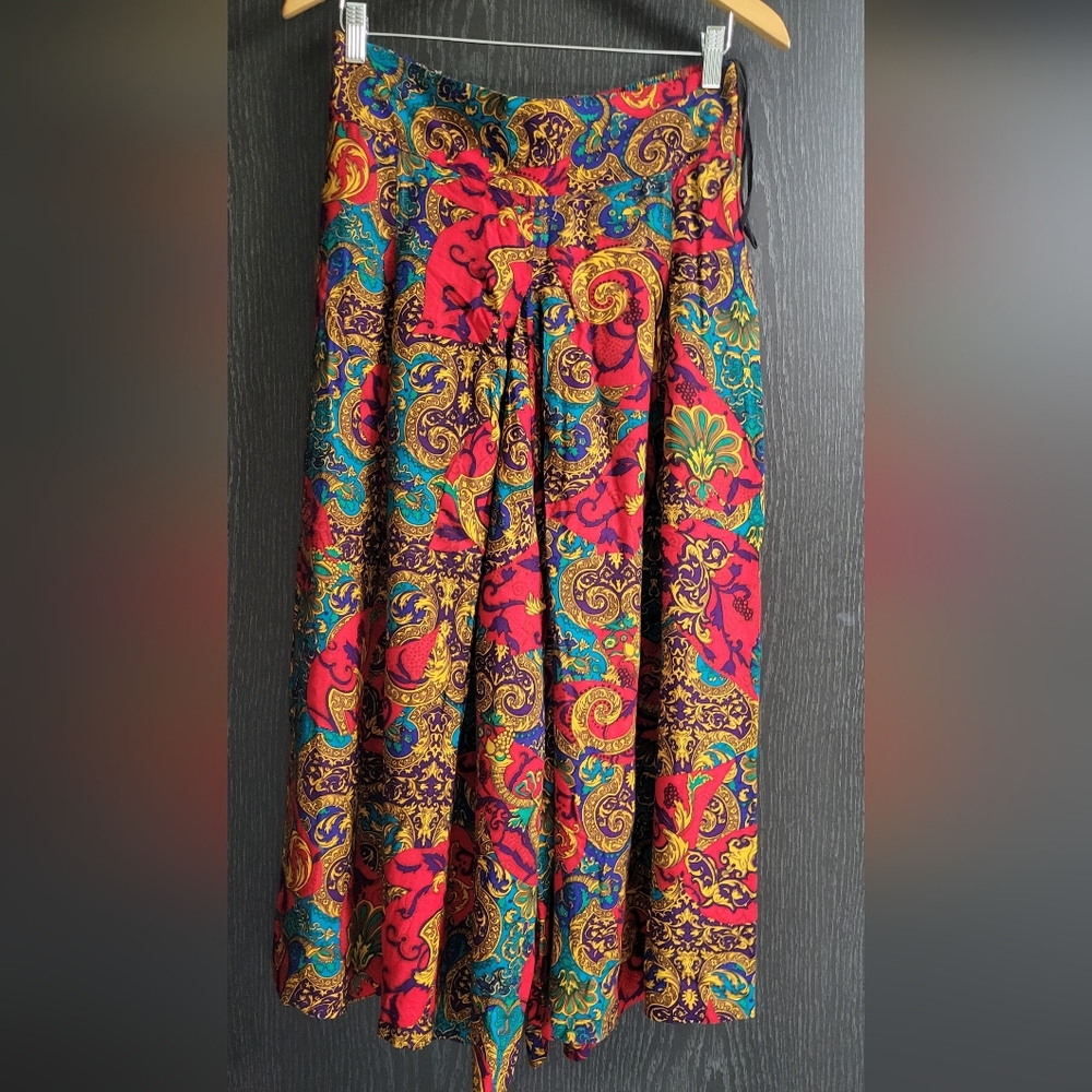 Colorful Paisley Wide Leg Pants
